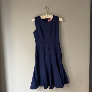 Kate Spade Sleeveless Blue Fit-and-Flare Dress